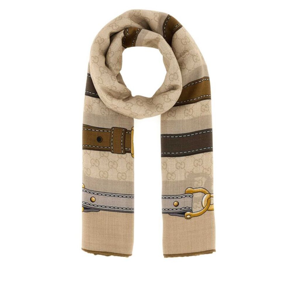 Gucci Women Printed Wool Blend Scarf
